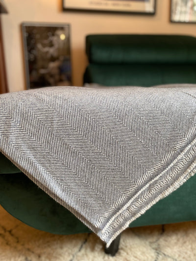 Mid Grey Cashmere Blanket