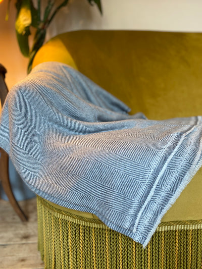 Light Denim Cashmere Blanket