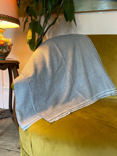 Mid Grey Cashmere Blanket