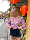 The Hội An Wrap-Top Pink