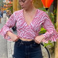 The Hội An Wrap-Top Pink