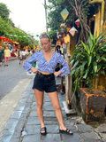 The Hội An Wrap-Top Blue