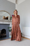 Golden Fields Silk Shirt Dress