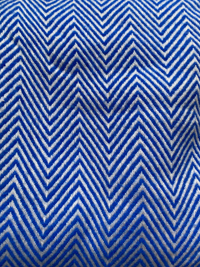 Cobalt Large Chevron Cashmere Blanket