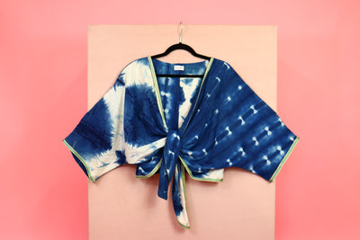 Indigo Wrap Top 1