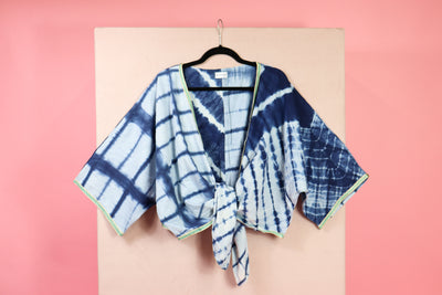 Indigo Wrap Top 12