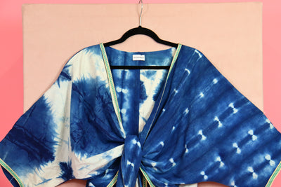 Indigo Wrap Top 1