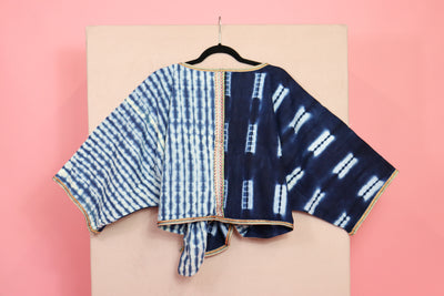 Indigo Wrap Top 8