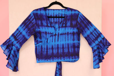 Sri Lanka Wrap Top Blue