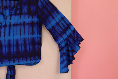 Sri Lanka Wrap Top Blue