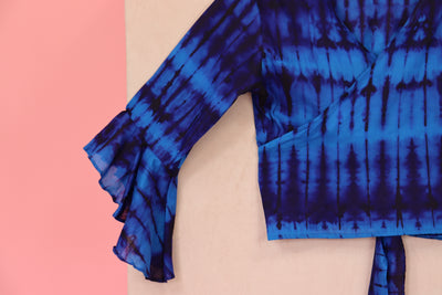 Sri Lanka Wrap Top Blue