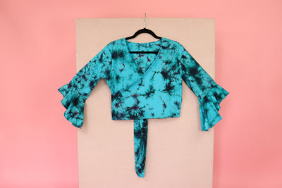 Sri Lanka Wrap Top Turquoise