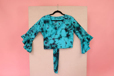 Sri Lanka Wrap Top Turquoise