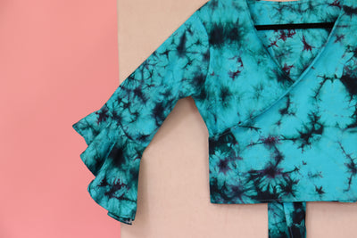 Sri Lanka Wrap Top Turquoise